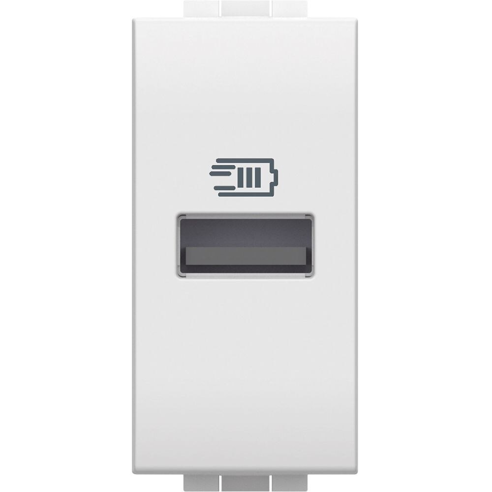 Legrand BTicino N4191A LivingLight USB-Lade- steckdose 1M m.1xUSB-A Weiß