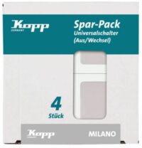 Kopp 616613054 Universalschalter 10AX 250V Milano Pack:4 weiß