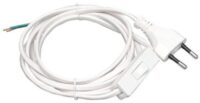 Kopp 140302095 Zuleitung 2m mit Zwi hal H03VVH2-F2x0,75qmm ark-weiß