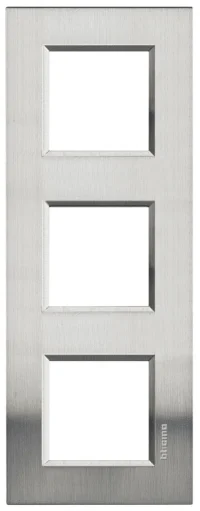 BTicino LNA4802M3ACS LivingLight Abdeckrahmen 3-fach 2+2+2M Stahl geb.