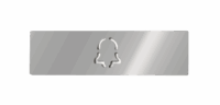 DoorBird D21x Namensschild für eine Ruftaste, Glockensymbol – Chrom-Optik (PVD)