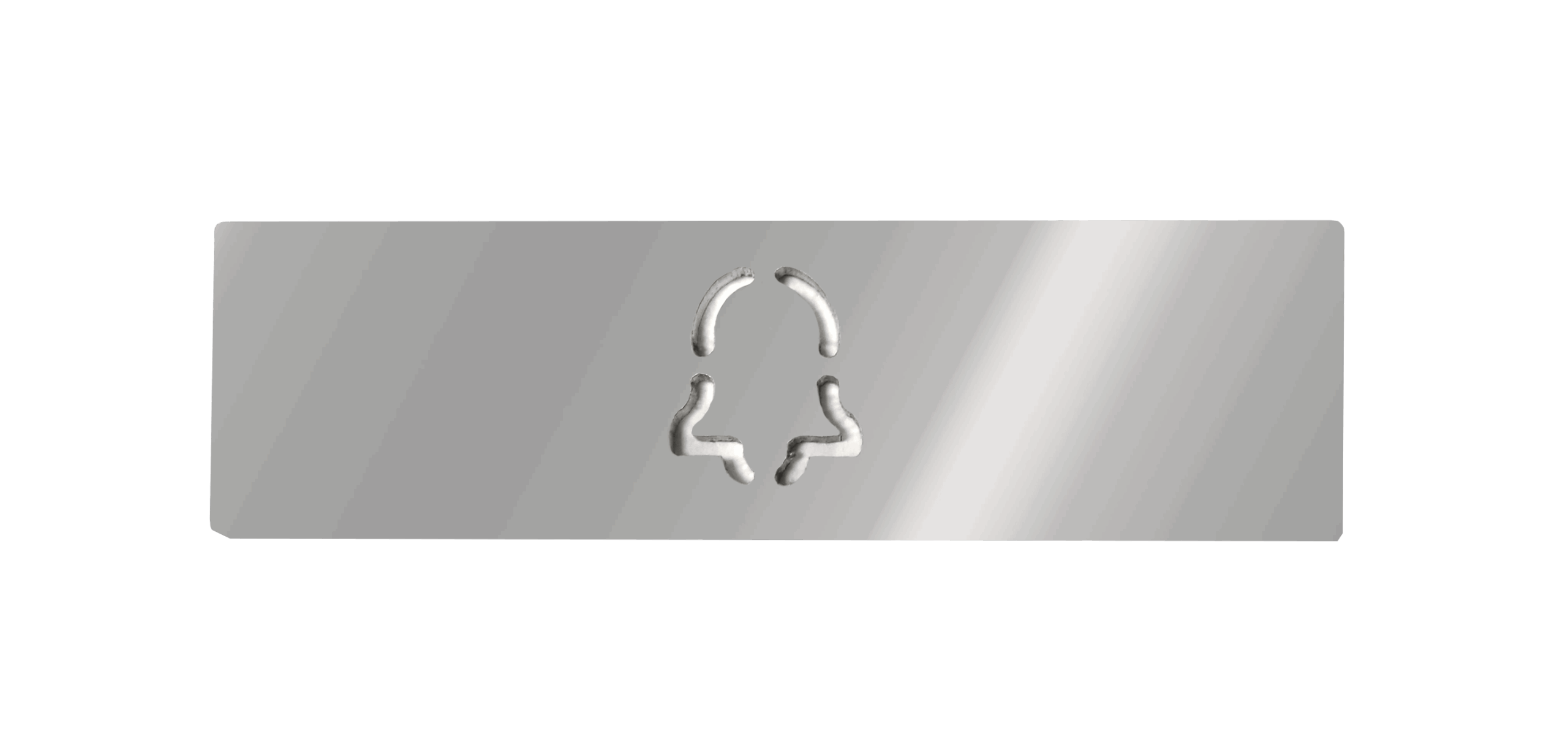 Doorbird DoorBird D21x Namensschild für eine Ruftaste, Glockensymbol – Chrom-Optik (PVD)