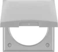 Berker Rahmen 1-fach grau mit Klappdeckel 918282507