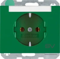 Berker SCHUKO-Steckdose gn mit Beschriftungsfeld 47397113