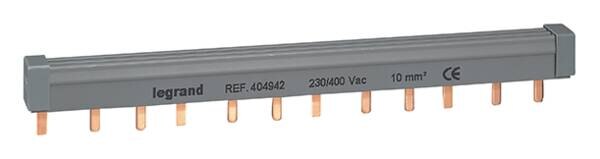 Legrand Legrand 404942 Stiftkammschiene 3-polig 12TE 10qmm