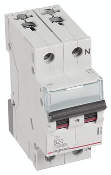 Legrand Legrand 404099 TX3 LS-Schalter B 20A 1-polig+N 10kA 230VAC 2TE
