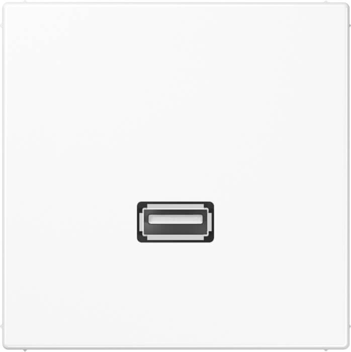Jung Jung Multimedia-Anschluss alpinweiß USB mit Tragring MA LS 1122 WW