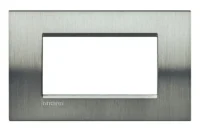 BTicino LNA4804ACS LivingLight Abdeck- rahmen für Kompaktinstallation 4M Stahl