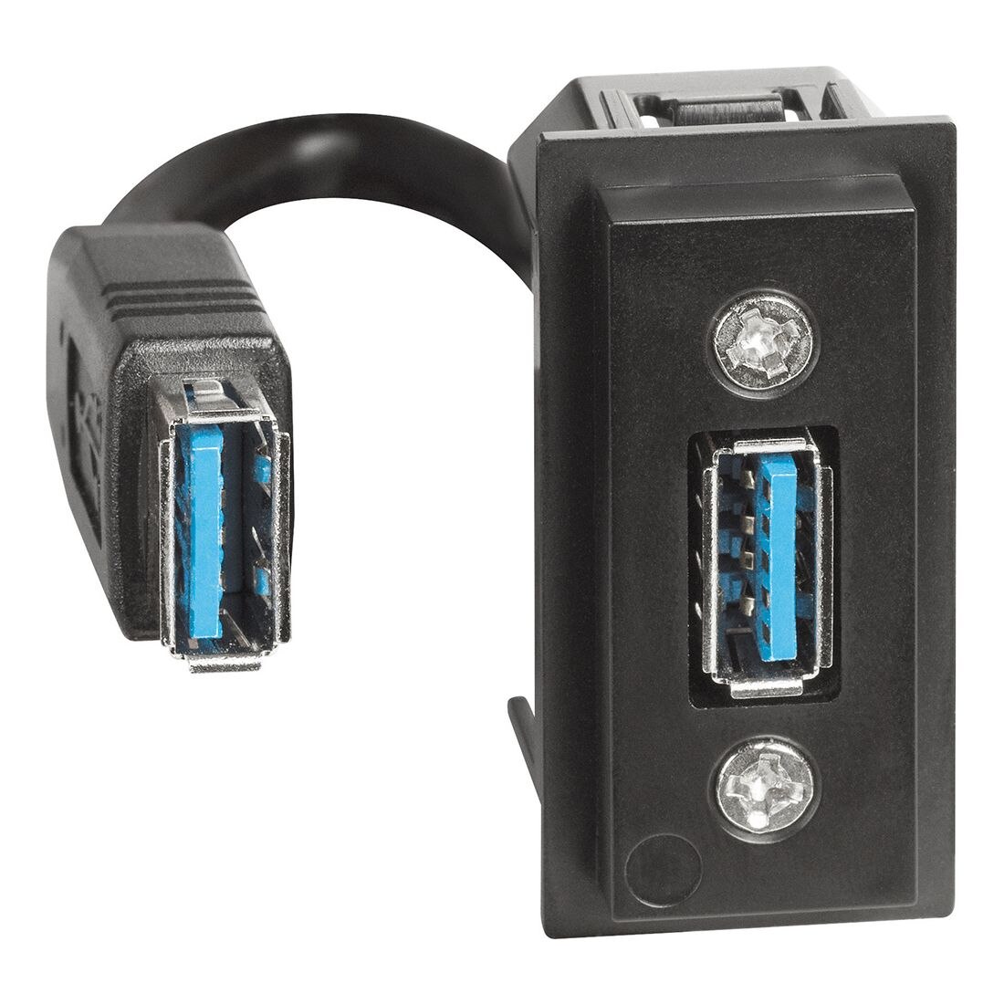Legrand BTicino K4285P LivingNow 1M Einsatz USB-A mit Anschlusskabel und Stecker