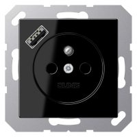 Jung A1520F-18ASW Steckdose Frz/Belg m.USB Typ A