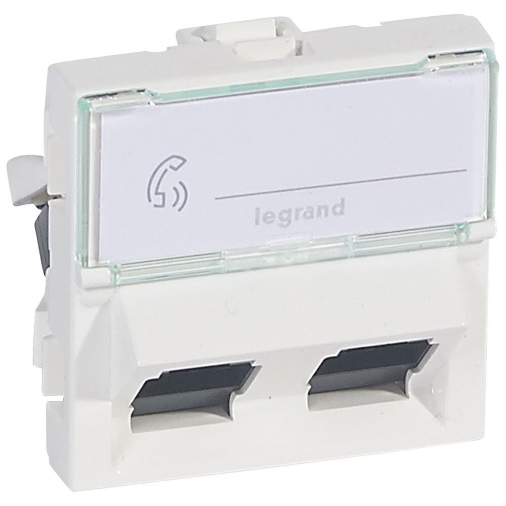 Legrand Legrand 076504 Datendose Kategorie6 2xRJ45 45° UTP 2M Mosaic ultraweiß