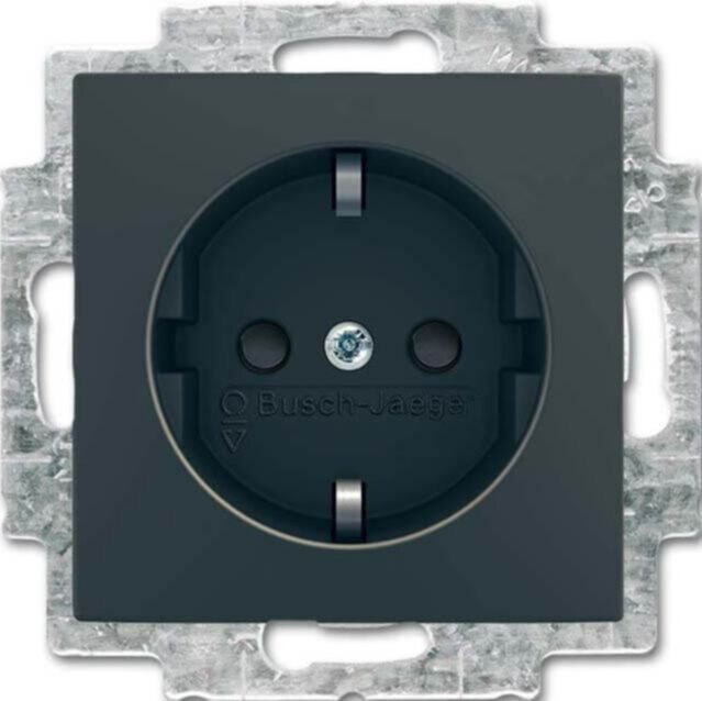 Busch-Jaeger Busch-Jaeger SCHUKO Steckdosen-Einsatz schwarz 20 EUCB-15-914