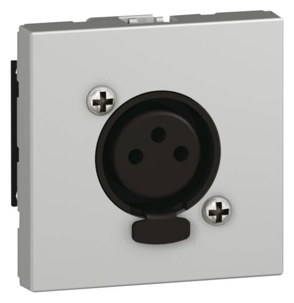 Legrand Legrand 079255 XLR-Buchse 3-polig 2-modulig Mosaic Aluminium