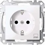 Merten SCHUKO-Steckdose alpinweiß/gl Kennz Computer MEG2350-0325