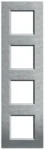 BTicino LNA4802M4NA LivingLight Abdeckrahmen 4-fach 2+2+2+2M Aluminium Natur