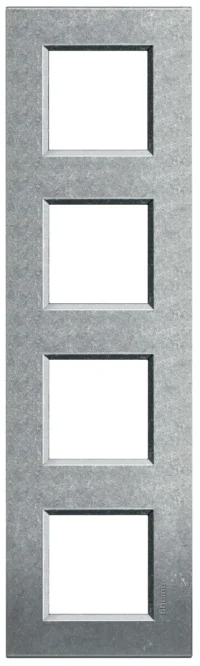 BTicino LNA4802M4NA LivingLight Abdeckrahmen 4-fach 2+2+2+2M Aluminium Natur