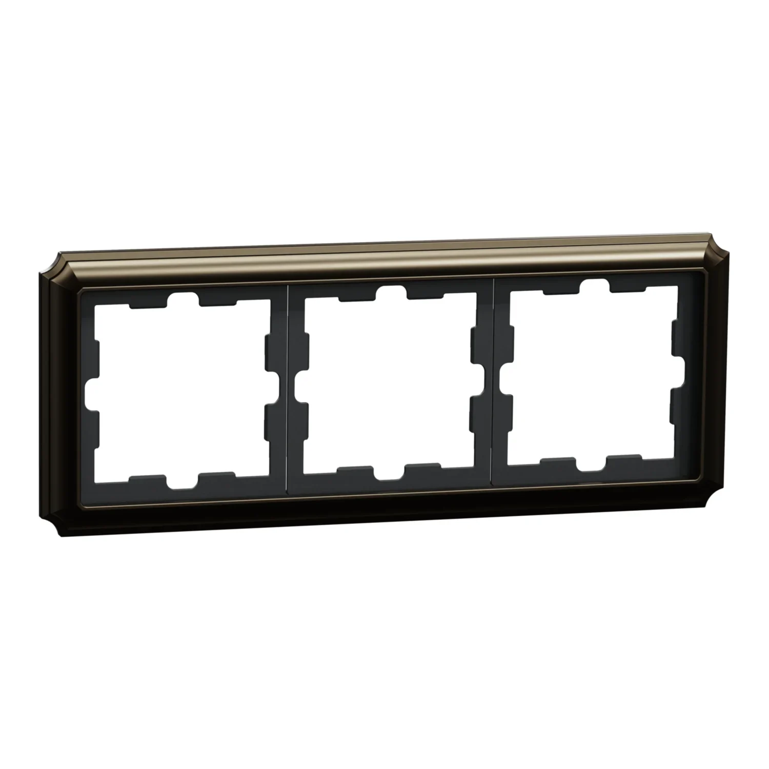 Merten Merten D-Antik Metallrahmen 3-fach, Moccametalli MEG4030-4752