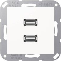 Jung MAA1153WW Einsatz 2xUSB Serie A/AS alpinweiß