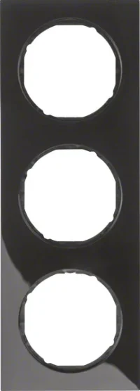 Berker Rahmen schwarz/glänzend 3-fach 10132245
