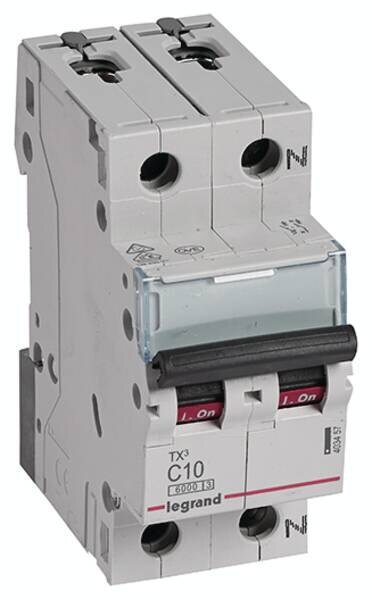 Legrand 403457 TX3 LS-Schalter C 10A 1-polig+N 6kA 230VAC 2TE