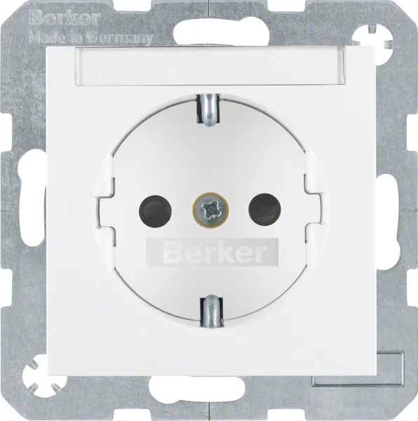 Berker Berker Schuko-Steckdose pws + Beschriftungsfeld 47491909