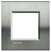 BTicino LNA4802ACS LivingLight Abdeckrahmen 1-fach 2M Stahl gebürstet