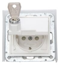 Kopp 954629007 HK07-Steckdose mit Klappdeckel abschließbar