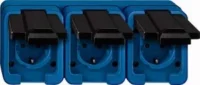 Merten SCHUKO-Steckdose 3 fach bl schlagfest 229375