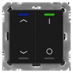 MDT KNX Taster 2-fach Light 55 schwarz matt Jalousie/Sch. BE-TAL55T206.C1