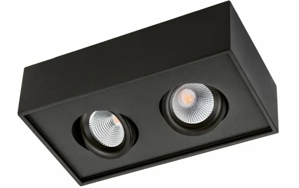 SG LEUCHTEN LED-Deckenanbauleuchte 14W Cube Lux 902555 3000K 980lm schwarz Konverter