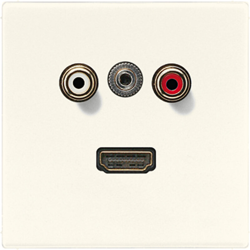 Jung Jung Multimedia-Anschluss weiß Cinch/Klinke3,5/HDMI MA LS 1082