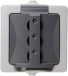 Kopp 955056015 NAUTIC AP-Feuchtraum Schutzkontakt-Steckdose mit Zahlenschlos