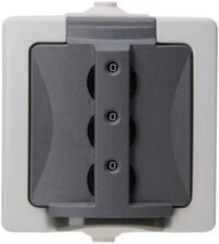 Kopp 955056015 NAUTIC AP-Feuchtraum Schutzkontakt-Steckdose mit Zahlenschlos
