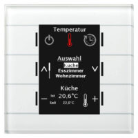 Bild vom Produkt: MDT Technologies Glas Bedienzentrale Smart mit Farbdisplay, BE-GBZW.01