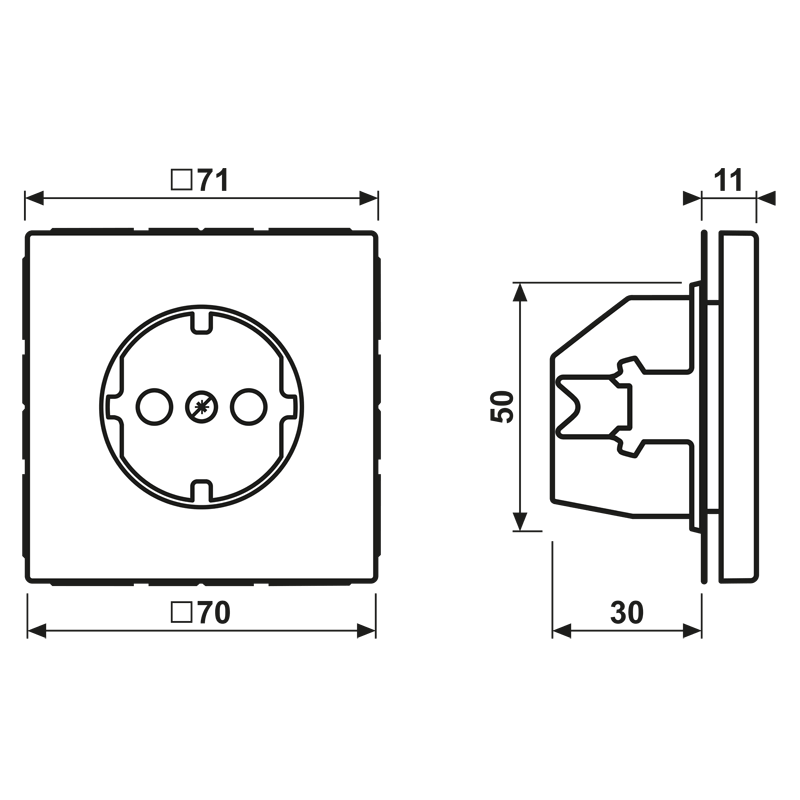 Jung Jung SCHUKO-Steckdose 16A 250V mit Berührungsschutz LS 1520 KI LG
