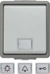 Siemens 5TD4701 DELTA fläche IP44 Aufputz Taster 10A mit weißem Fenster