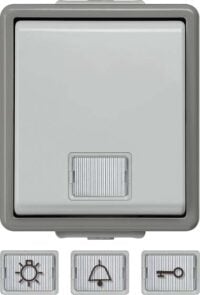 Siemens 5TD4701 DELTA fläche IP44 Aufputz Taster 10A mit weißem Fenster