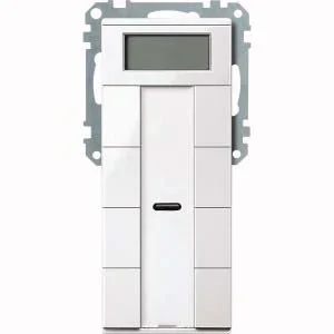Merten Merten Taster 4 fach pws/gl mit RT-Regler MEG6214-0319