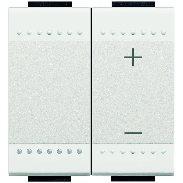 Legrand BTicino N4410N Tastdimmer 2M für Steuergeräte 010V 600VA Weiß