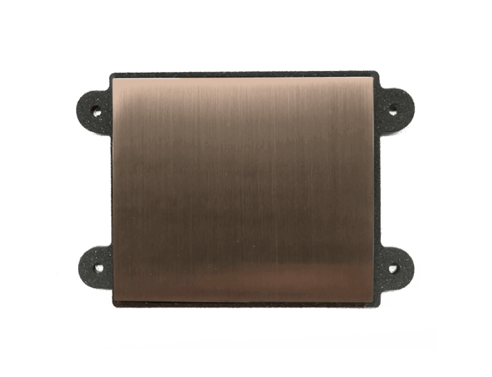 Doorbird Gravierbare Edelstahlblende für D2101XH (Bronze-Optik als PVD Beschichtung, Edelstahl, gebürstet) – Bild 1