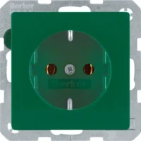 Berker SCHUKO-Steckdose grün samt 47436013