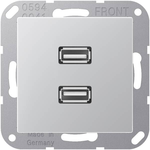 Jung Jung MAA1153AL Einsatz 2xUSB Serie A aluminium