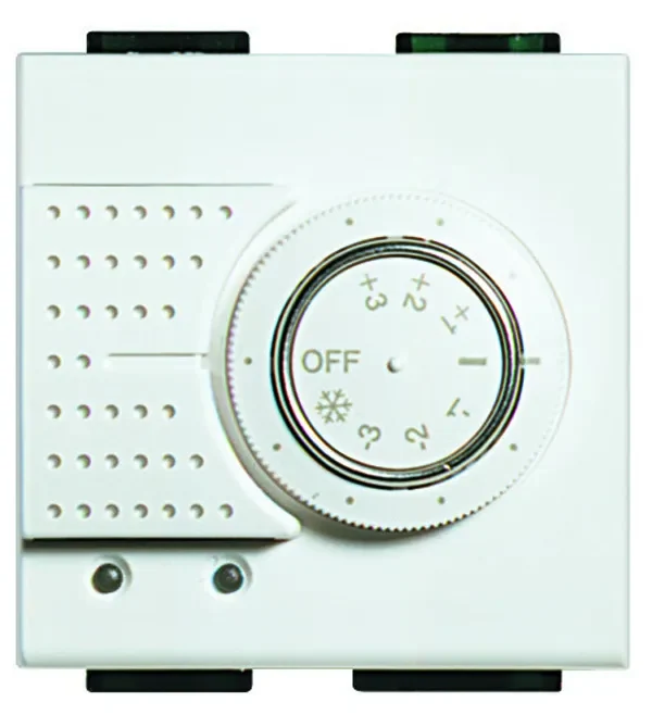 Legrand BTicino N4692 Raumthermostat mit Stellrad 3-40°C Kontroll-LEDs Weiß