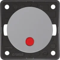 Berker Wipp-Kontrollschalter grau mit roter Linse 937522507