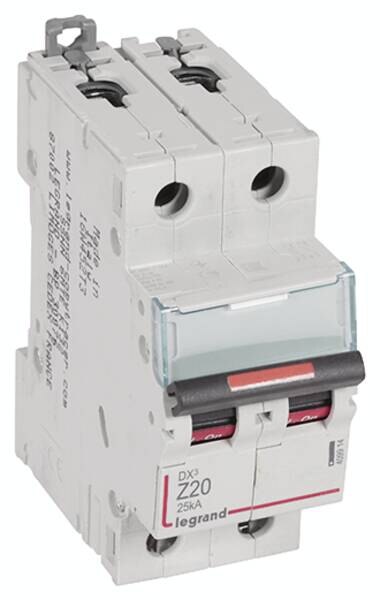 Legrand Legrand 409914 DX3 LS-Schalter Z 20A 2-polig 25kA 400VAC 2TE