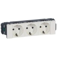 Legrand 077203 Steckdose 3-fach Snap-On 16A 250VAC Steckklemme Mosaic ultraweiß