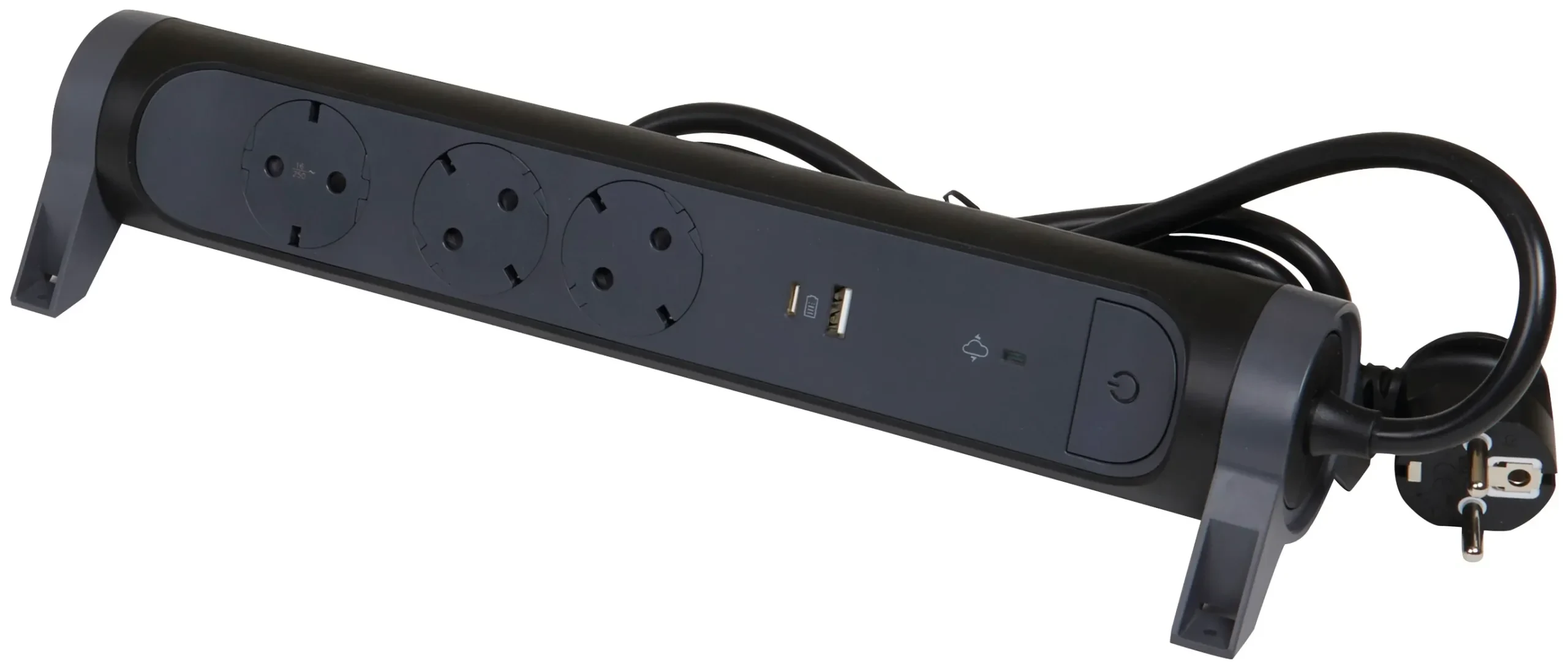 Legrand Legrand 694512 Drehbare Steckdosenleiste 3xSDO USB A+C SPD 1,5m Kabel schwarz