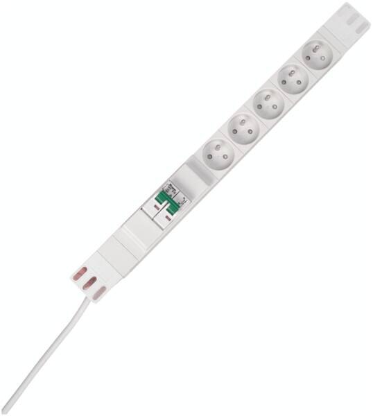 Kopp Kopp 935504019 Schuko-Steckdose 5-fach PROFIversal 19Z mit Schalt.45° CEE7/V
