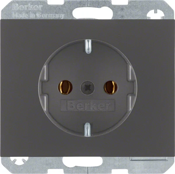Berker Berker SCHUKO-Steckdose anthrazit matt, lackiert 47157006