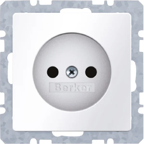 Berker Steckdose ohne Schutzkontakt kt Berker Q.1 polarw 6167036089